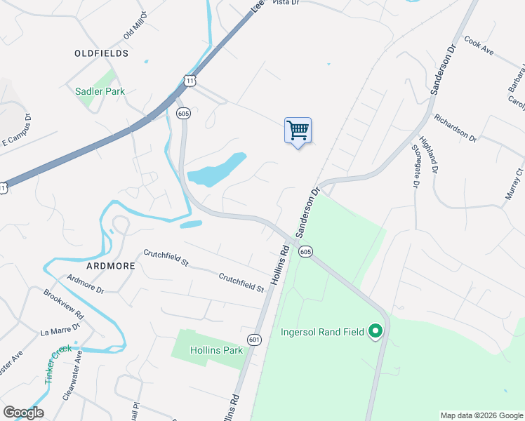 map of restaurants, bars, coffee shops, grocery stores, and more near 8227 Sundance Circle in Roanoke