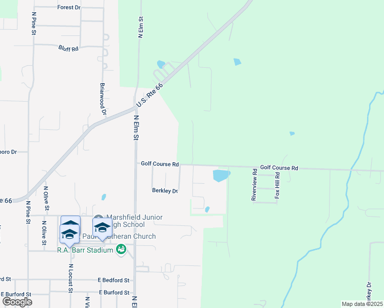 map of restaurants, bars, coffee shops, grocery stores, and more near 257 Golf Course Road in Marshfield