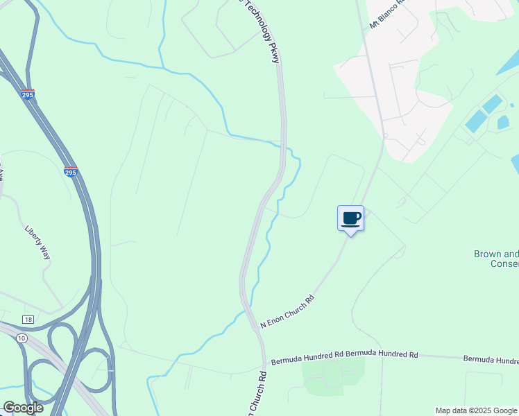 map of restaurants, bars, coffee shops, grocery stores, and more near 1401 Meadowville Technology Parkway in Chester