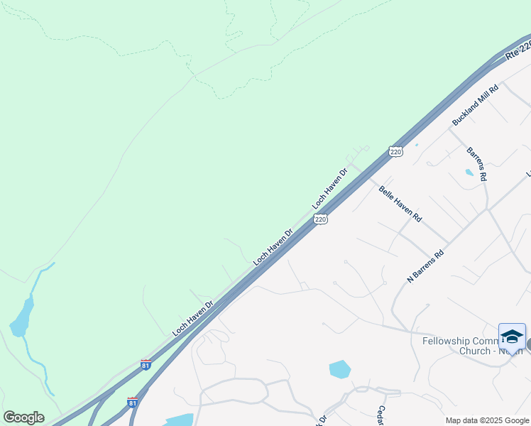 map of restaurants, bars, coffee shops, grocery stores, and more near 3090 Loch Haven Drive in Roanoke