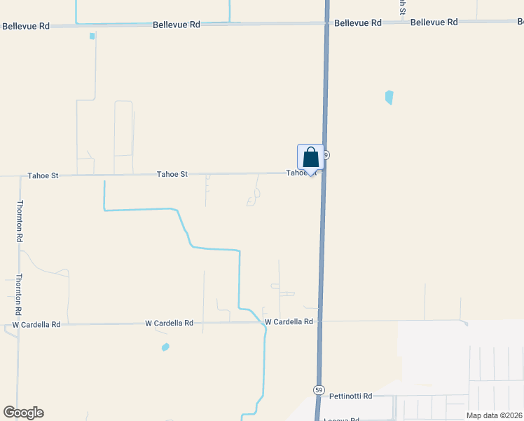 map of restaurants, bars, coffee shops, grocery stores, and more near 1219 Tahoe Street in Merced