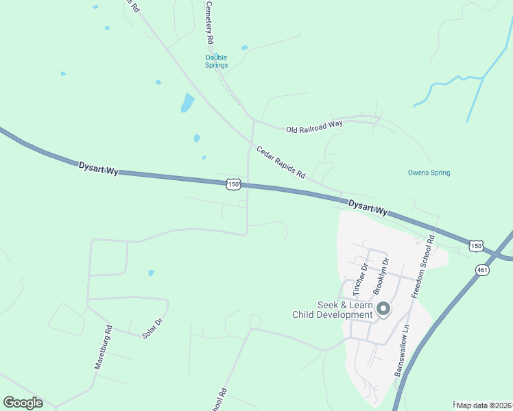 map of restaurants, bars, coffee shops, grocery stores, and more near 315 U.S. 150 in Mount Vernon