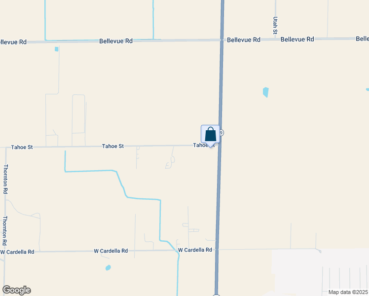 map of restaurants, bars, coffee shops, grocery stores, and more near 1205 Tahoe Street in Merced