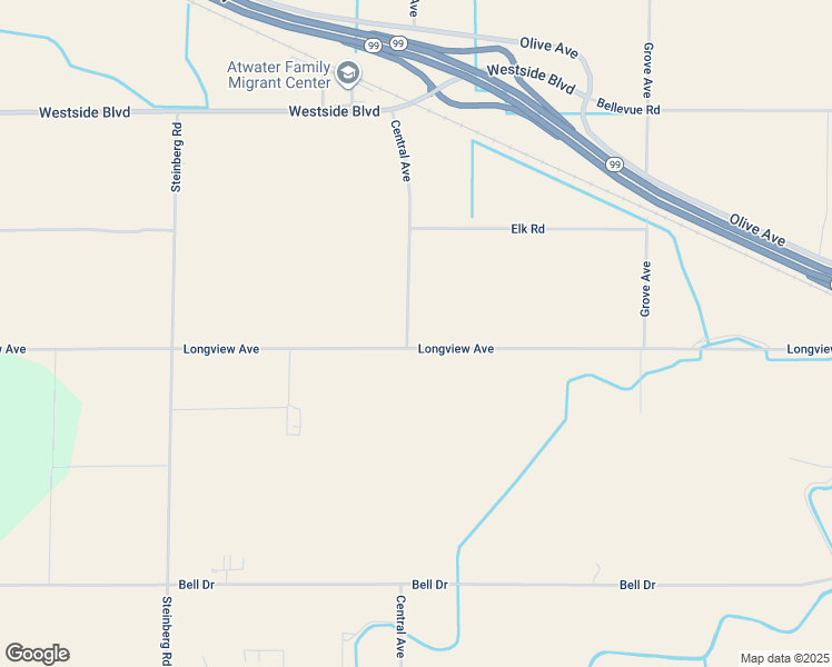map of restaurants, bars, coffee shops, grocery stores, and more near 4518 Central Avenue in Atwater