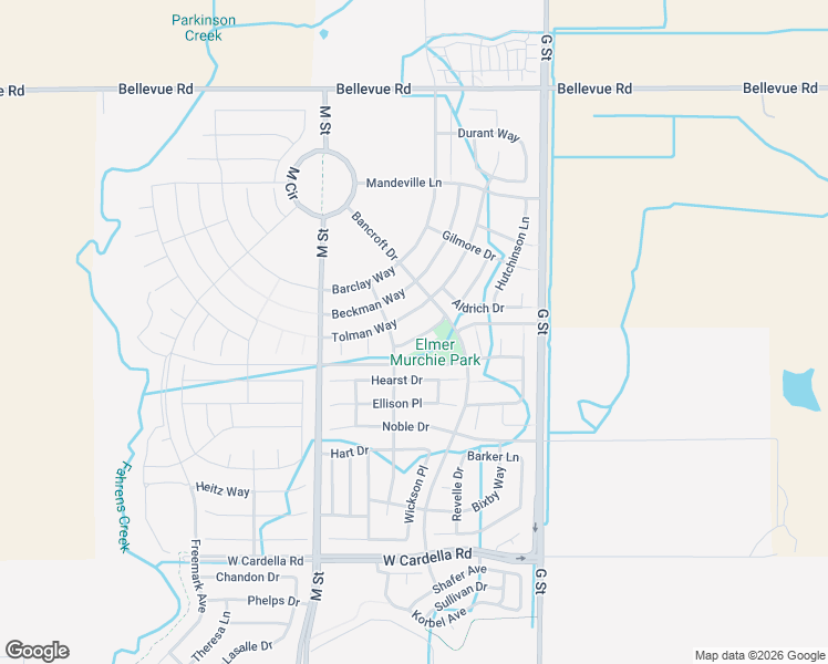 map of restaurants, bars, coffee shops, grocery stores, and more near 459 Jacobs Drive in Merced