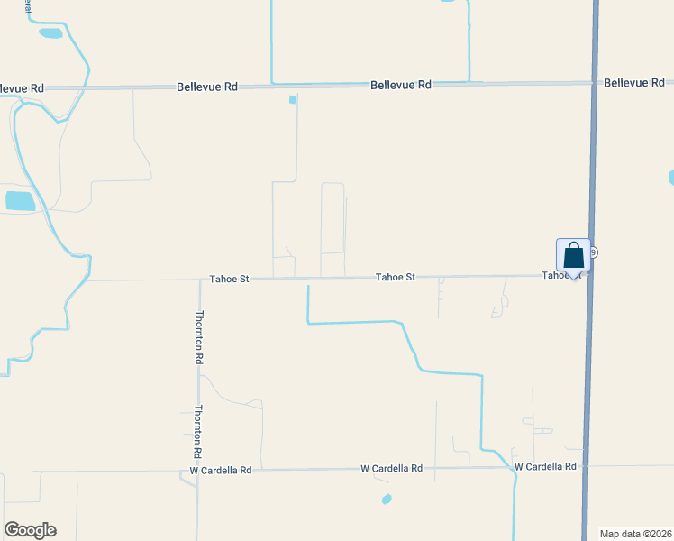 map of restaurants, bars, coffee shops, grocery stores, and more near 1640 Tahoe Street in Merced