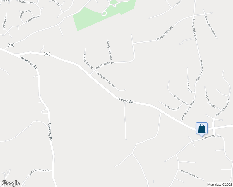 map of restaurants, bars, coffee shops, grocery stores, and more near 13631 Brandy Oaks Terrace in Chesterfield