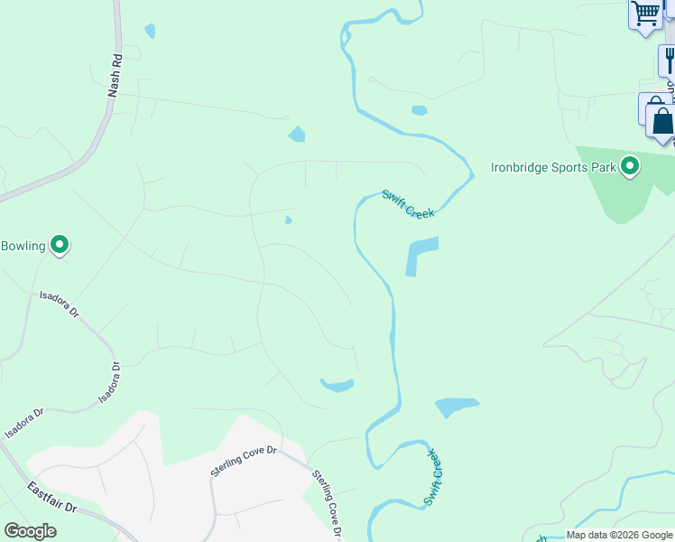 map of restaurants, bars, coffee shops, grocery stores, and more near 8124 Galatea Place in Chesterfield