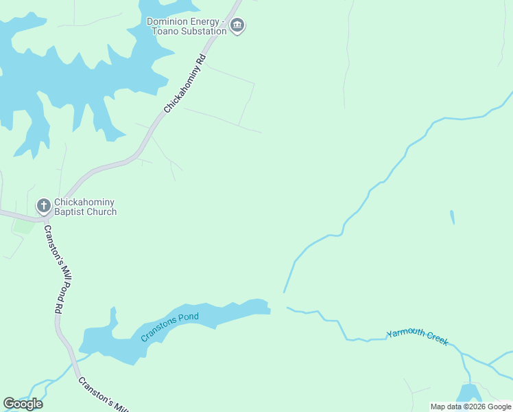 map of restaurants, bars, coffee shops, grocery stores, and more near 3129 Chickahominy Road in Toano