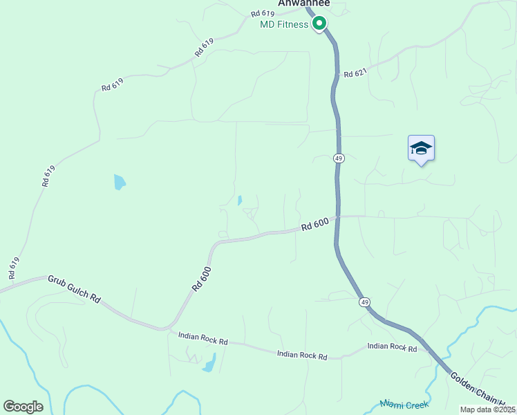map of restaurants, bars, coffee shops, grocery stores, and more near Woodward Way in Ahwahnee