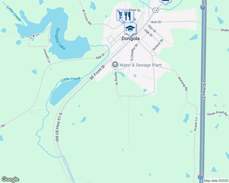 map of restaurants, bars, coffee shops, grocery stores, and more near Arrow Head Estates in Dongola