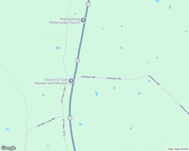 map of restaurants, bars, coffee shops, grocery stores, and more near 230 Johnson Road in Waynesburg