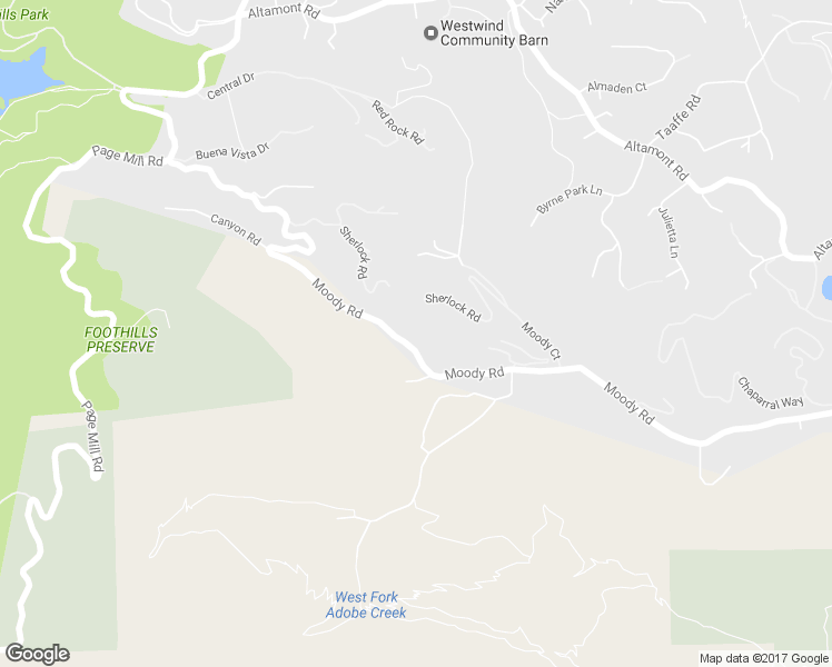 map of restaurants, bars, coffee shops, grocery stores, and more near 27161 Moody Road in Los Altos