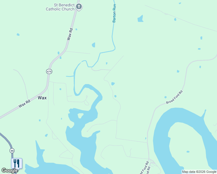 map of restaurants, bars, coffee shops, grocery stores, and more near Paradise Point Road in Clarkson