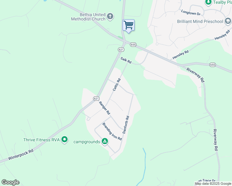 map of restaurants, bars, coffee shops, grocery stores, and more near 11221 Celtic Road in Chesterfield