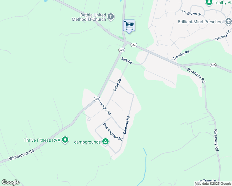 map of restaurants, bars, coffee shops, grocery stores, and more near 11221 Celtic Road in Chesterfield