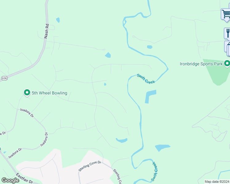 map of restaurants, bars, coffee shops, grocery stores, and more near 8206 Fedora Drive in Chesterfield