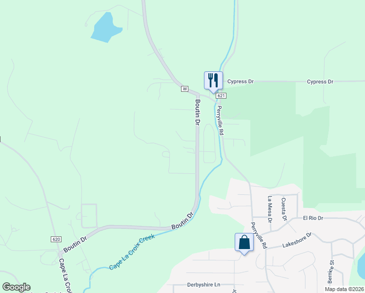 map of restaurants, bars, coffee shops, grocery stores, and more near 2989 Boutin Drive in Cape Girardeau