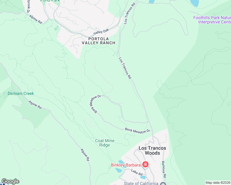map of restaurants, bars, coffee shops, grocery stores, and more near 1 Redberry RIdge in Portola Valley