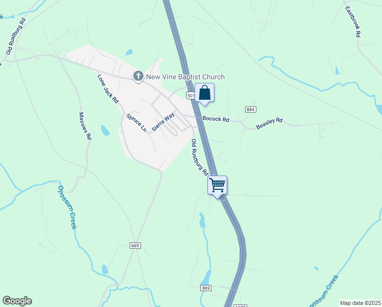 map of restaurants, bars, coffee shops, grocery stores, and more near 158 Old Rustburg Road in Lynchburg