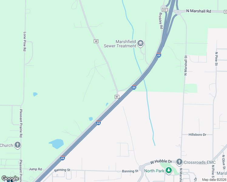 map of restaurants, bars, coffee shops, grocery stores, and more near 1251 State Highway W in Marshfield
