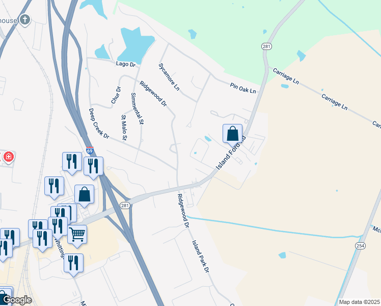 map of restaurants, bars, coffee shops, grocery stores, and more near 330 Fox Chase Circle in Madisonville
