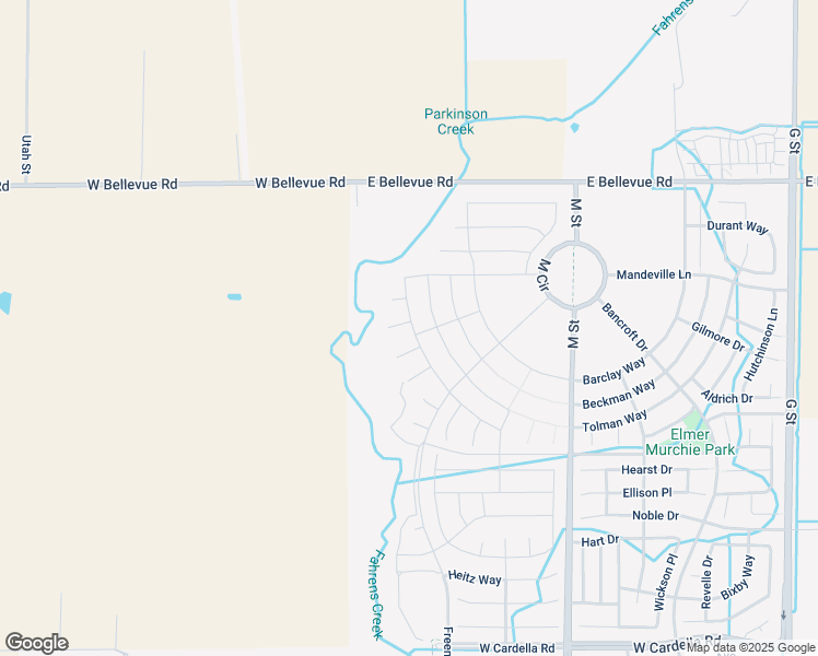 map of restaurants, bars, coffee shops, grocery stores, and more near 802 Annette Court in Merced