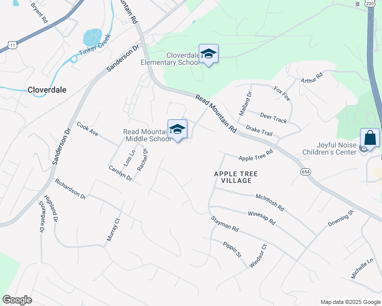 map of restaurants, bars, coffee shops, grocery stores, and more near 182 Orchard Hill Drive in Cloverdale