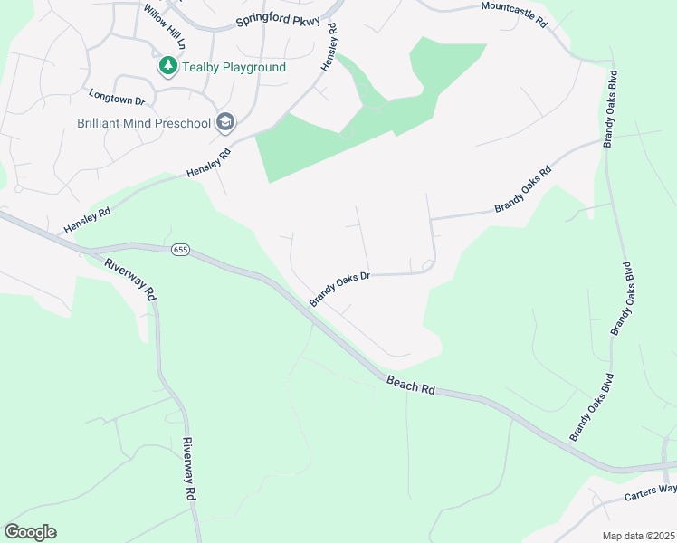 map of restaurants, bars, coffee shops, grocery stores, and more near 13720 Brandy Oaks Drive in Chesterfield