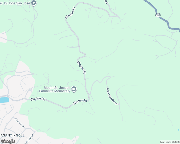 map of restaurants, bars, coffee shops, grocery stores, and more near 12530 Clayton Road in San Jose