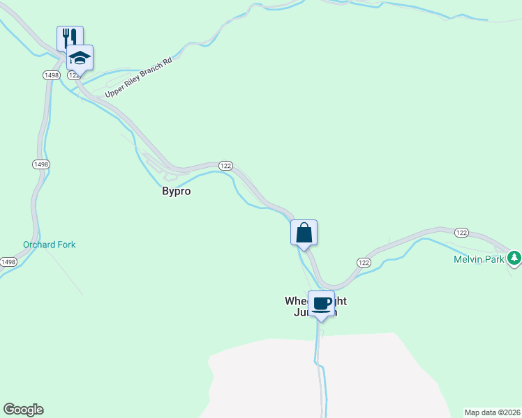 map of restaurants, bars, coffee shops, grocery stores, and more near Upper Burton in Bypro