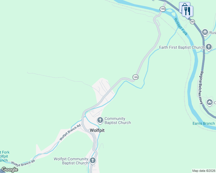 map of restaurants, bars, coffee shops, grocery stores, and more near 975-1061 Marrowbone Creek Rd in Elkhorn City