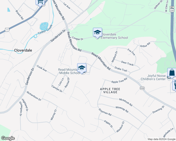 map of restaurants, bars, coffee shops, grocery stores, and more near 162 Orchard Hill Drive in Cloverdale