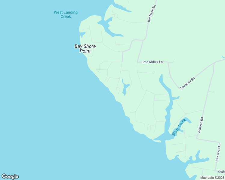 map of restaurants, bars, coffee shops, grocery stores, and more near Bar Neck Road in Port Haywood