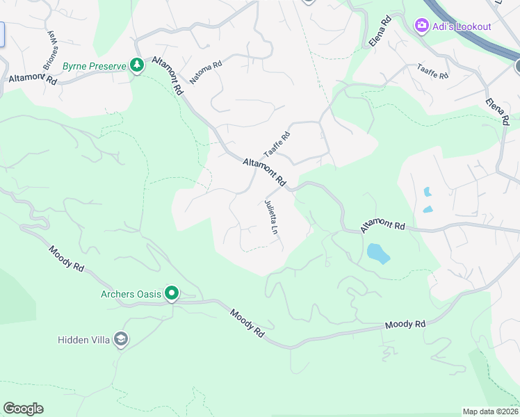 map of restaurants, bars, coffee shops, grocery stores, and more near 27250 Julietta Lane in Los Altos Hills