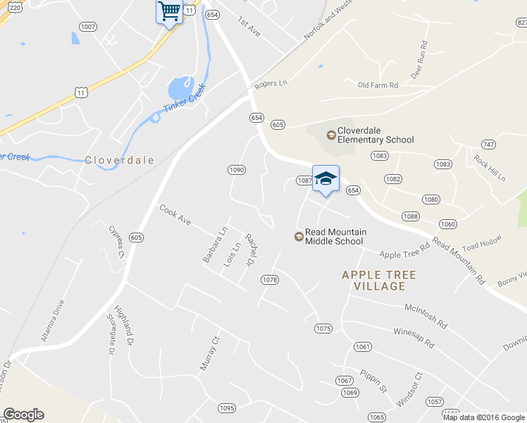 map of restaurants, bars, coffee shops, grocery stores, and more near 371 Tinkerview Drive in Cloverdale
