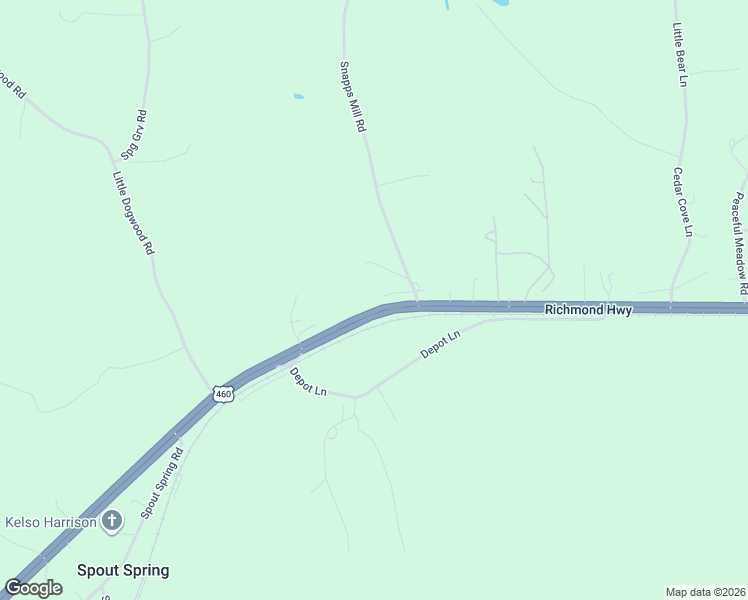map of restaurants, bars, coffee shops, grocery stores, and more near 129 Snapps Mill Road in Spout Spring