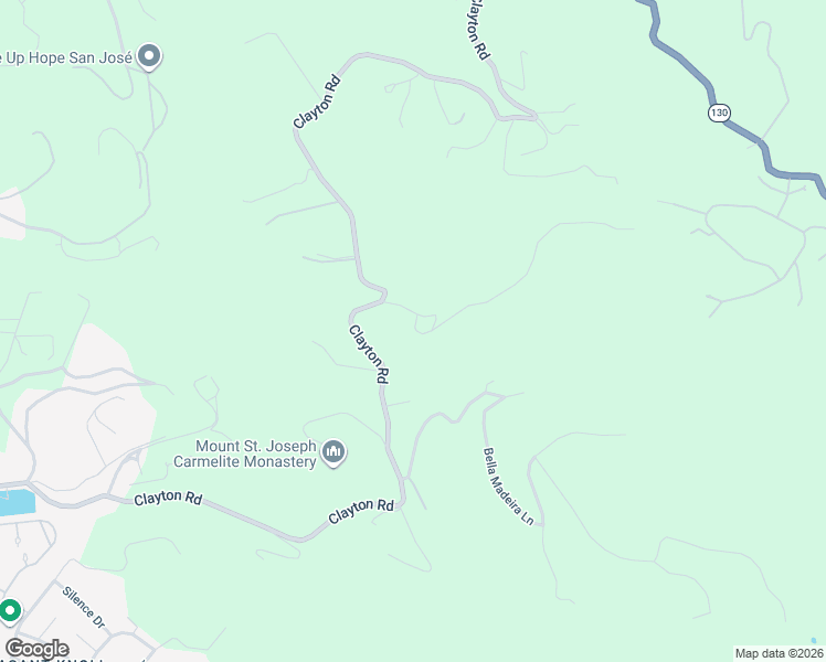 map of restaurants, bars, coffee shops, grocery stores, and more near 13388-13698 Clayton Road in Santa Clara County