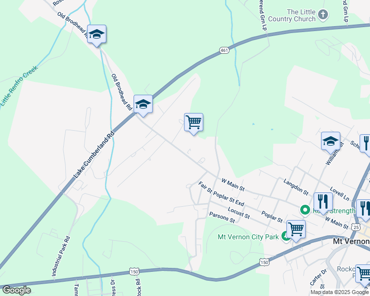map of restaurants, bars, coffee shops, grocery stores, and more near 920 West Main Street in Mount Vernon