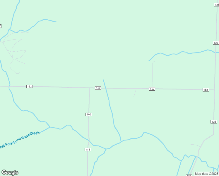 map of restaurants, bars, coffee shops, grocery stores, and more near County Road 152 in Greenfield