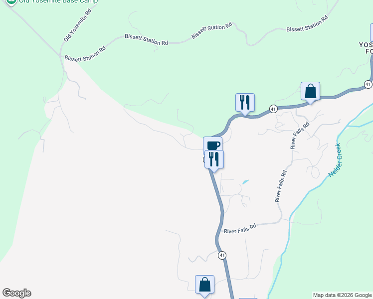 map of restaurants, bars, coffee shops, grocery stores, and more near 42030 Empty Creek Road in Oakhurst