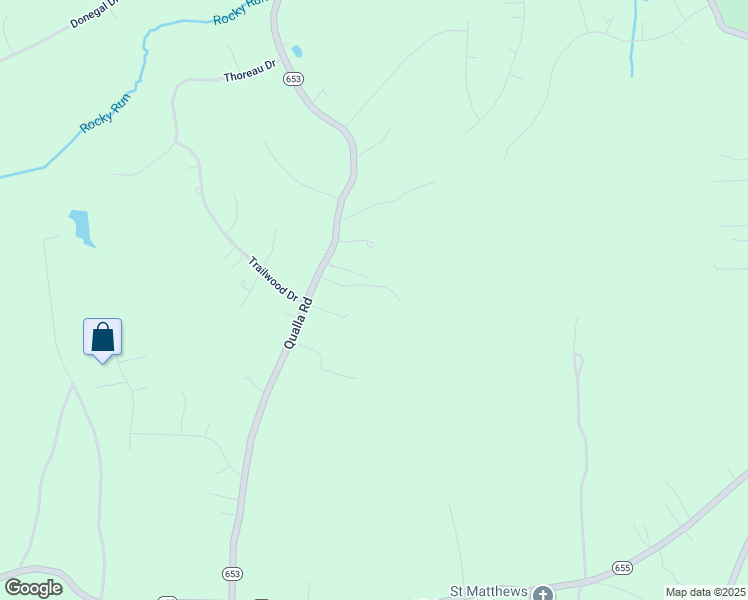 map of restaurants, bars, coffee shops, grocery stores, and more near 10825 Qualla Road in Chesterfield