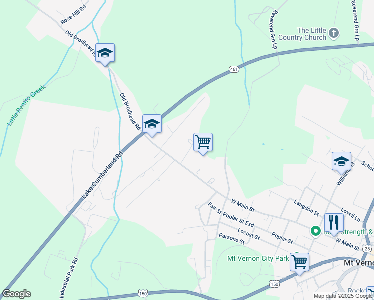 map of restaurants, bars, coffee shops, grocery stores, and more near 920 West Main Street in Mount Vernon