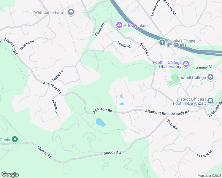map of restaurants, bars, coffee shops, grocery stores, and more near 12567 Corbetta Lane in Los Altos Hills