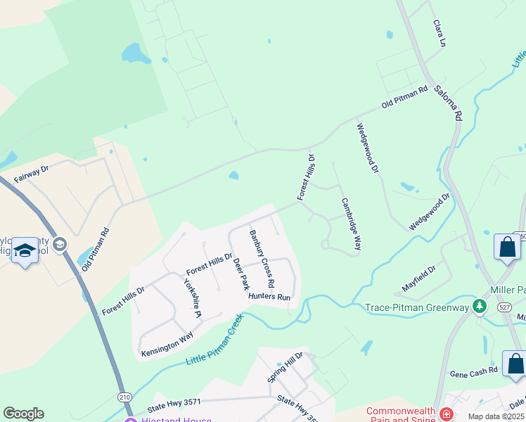map of restaurants, bars, coffee shops, grocery stores, and more near 700-844 Forest Hills Dr in Campbellsville