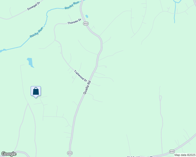 map of restaurants, bars, coffee shops, grocery stores, and more near 10825 Qualla Road in Chesterfield