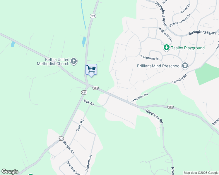 map of restaurants, bars, coffee shops, grocery stores, and more near 14300 Beach Road in Chesterfield