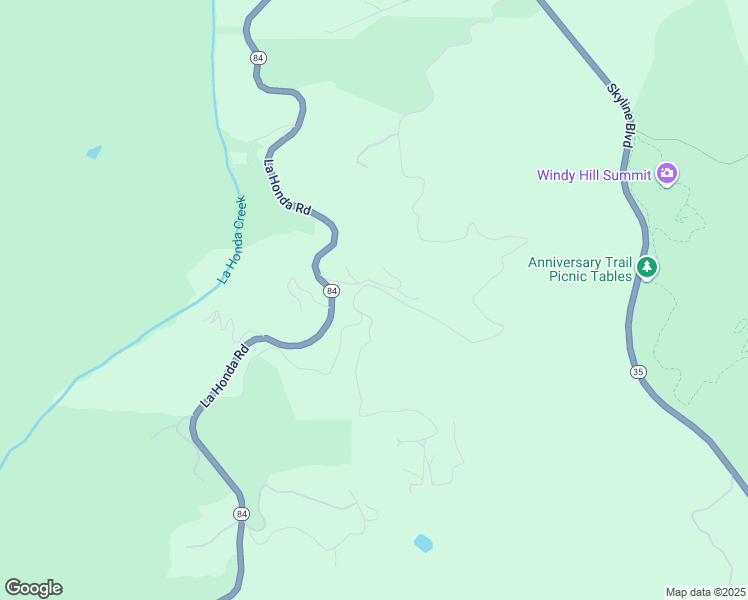 map of restaurants, bars, coffee shops, grocery stores, and more near Old La Honda Road in Woodside