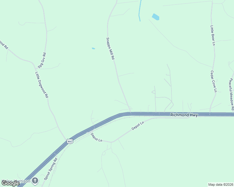 map of restaurants, bars, coffee shops, grocery stores, and more near 265 Snapps Mill Road in Spout Spring