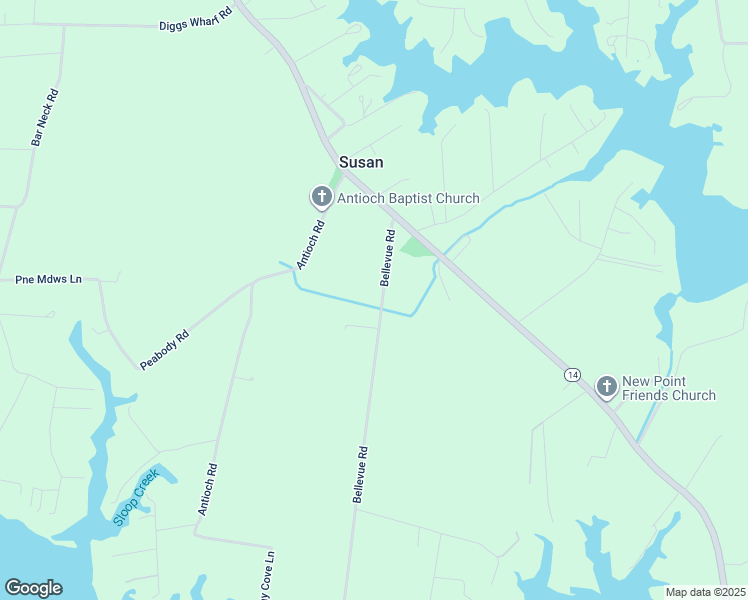 map of restaurants, bars, coffee shops, grocery stores, and more near 202 Bellevue Road in Susan